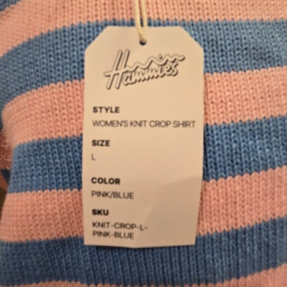 Hammies NWT Striped Sweatercrop top, matching Bell Bottoms and Ink Alloy Dangles - Picture 13 of 14